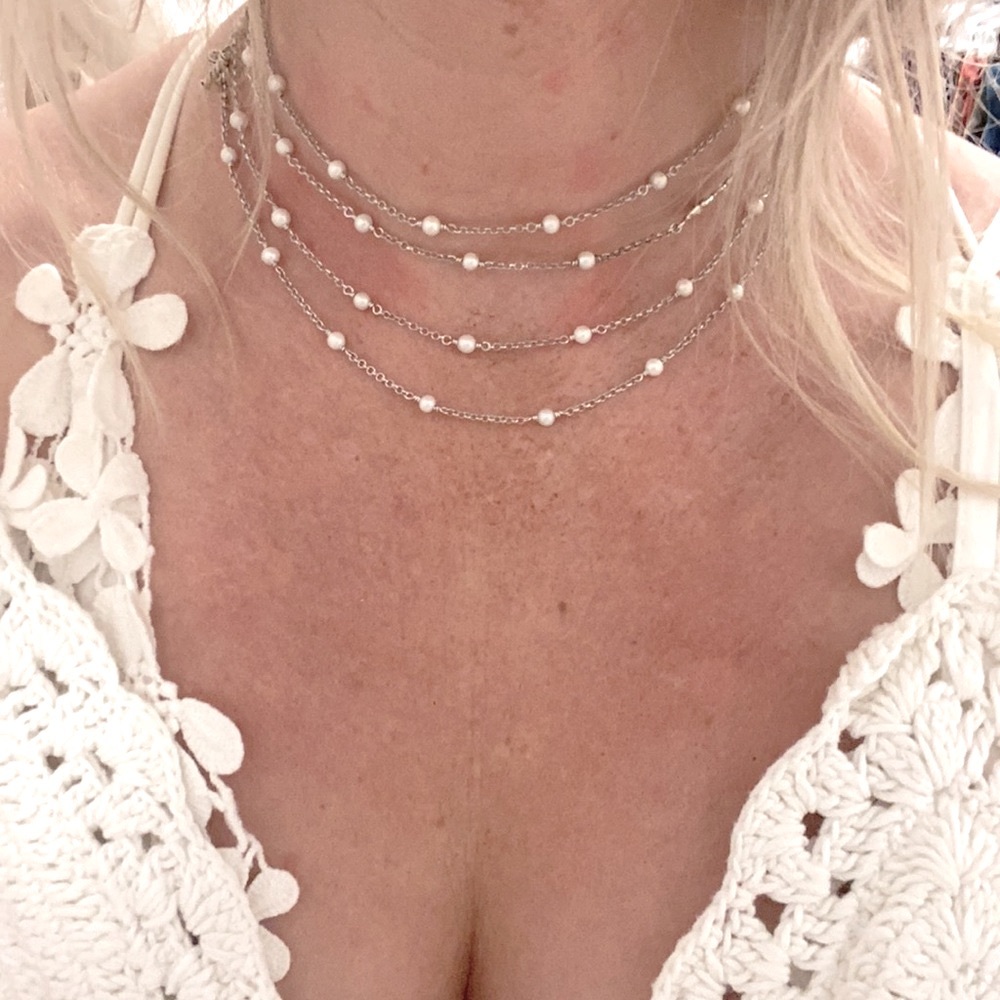 EUC David Yurman Pearl Station Necklace, 60” - Picture 7 of 13